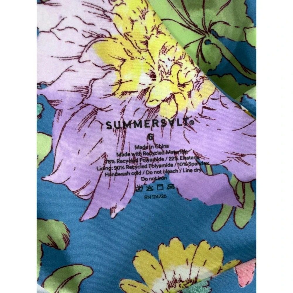 summersalt Blue Floral One-Shoulder One-Piece Swimsuit - Picture 3 of 6
